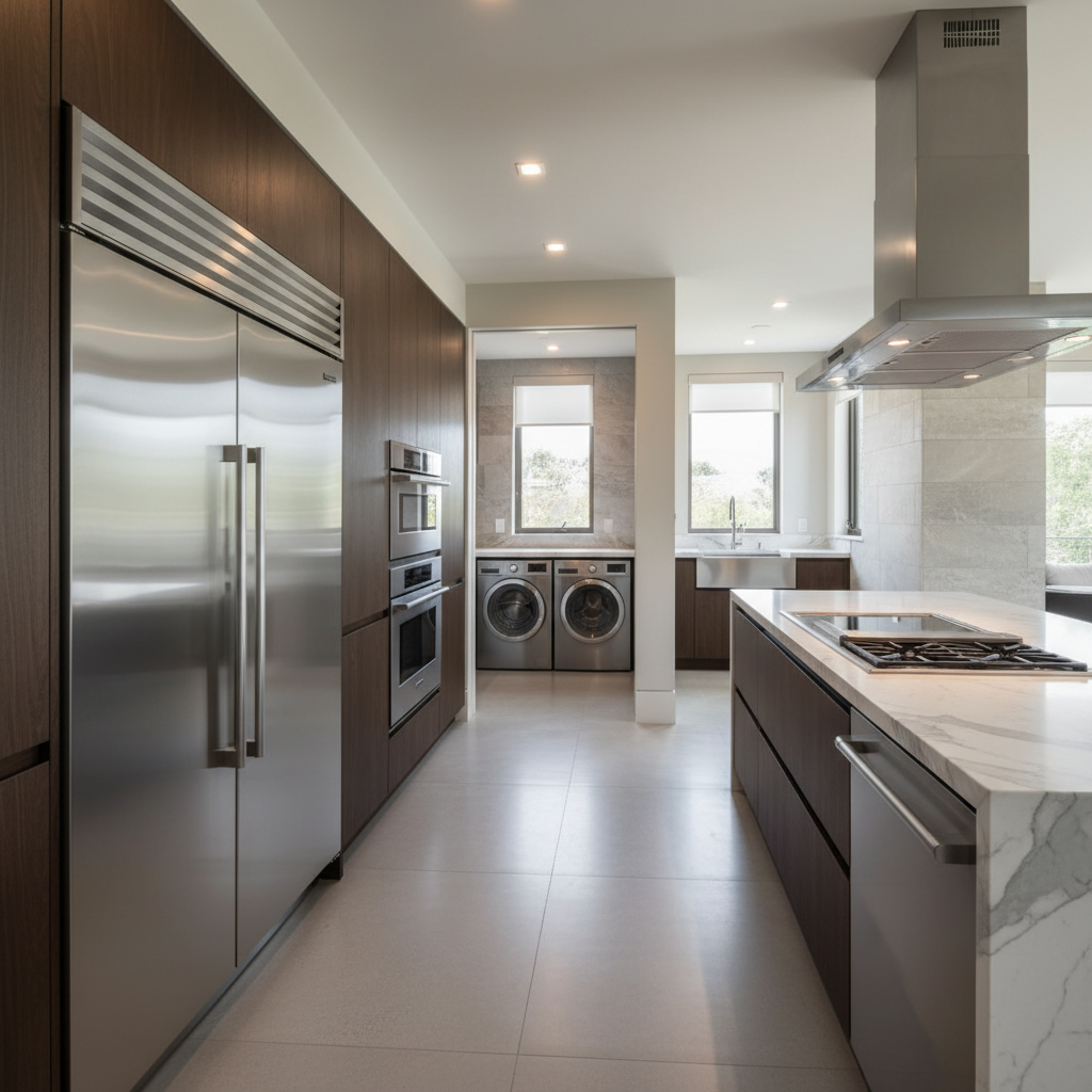 Premium home appliance suite in a luxury interior